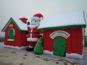 Inflatable Christmas House with Santa Claus/inflatable christmas bouncer house