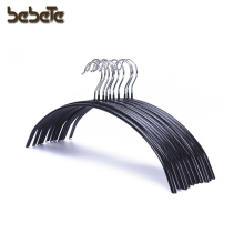 Space-saving Metal Coat Hanger, Black Super Grippy Coating, 10-Pack