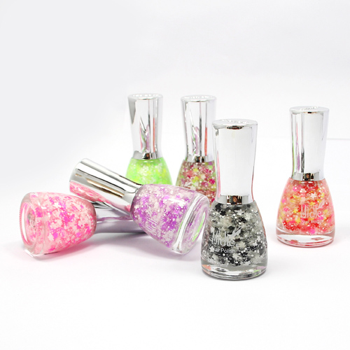 Flor de ameixa muito Glitter esmalte