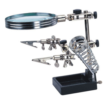 Helping Hand Magnifier with Iron Stand Repair Tool