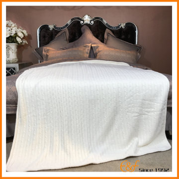 High Quality Cozy Cable Knit Fluffy Throw Blanket