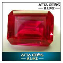 5#Emerald Cut Synthetic Ruby sapphire-created ruby corundum