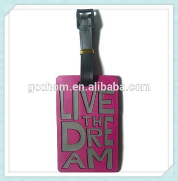 silicone luggage tag soft pvc luggage tag bag tag