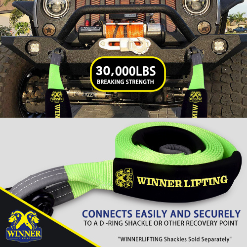 2019 OEM 3'' X 20 30 ft Length 30,000lbs Recovery Car Tow Strap car tow rope