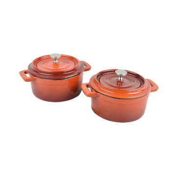 Red Cast Iron Mini Cocotte Pot