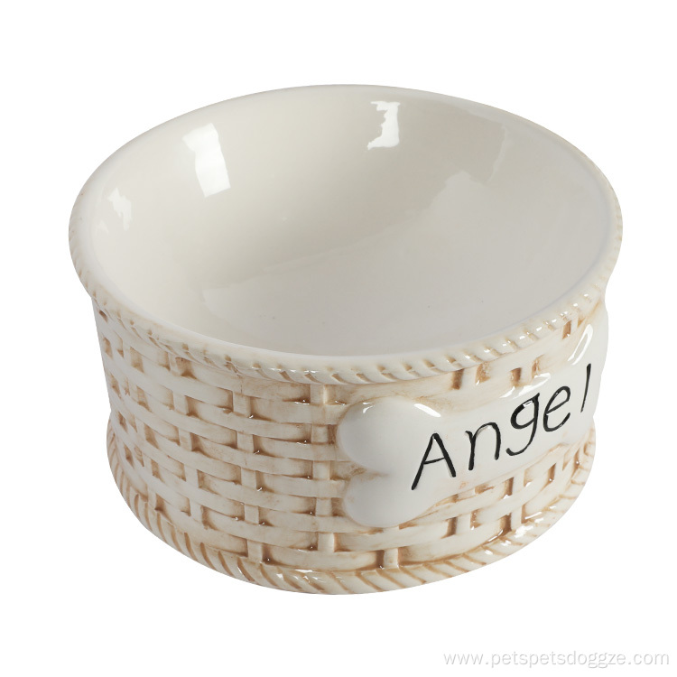 Wholesale Customizable Eco-friendly Ceramic Pet Food Bowl