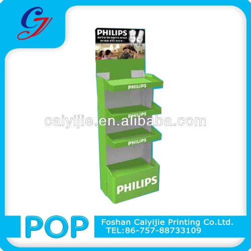 Energy-saving Light 4 tier POS cardboard display rack