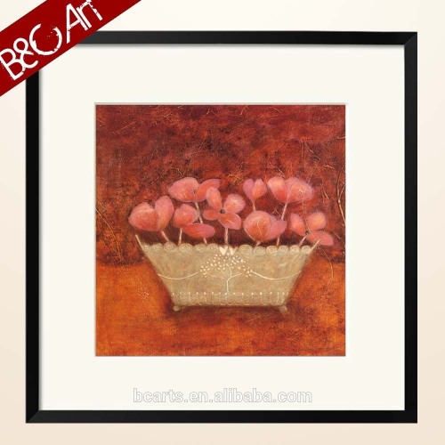 Modern abstract antique flower oil painting on frame