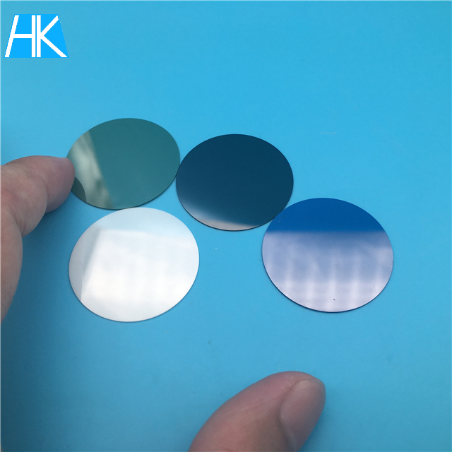 mirror polished blue green zirconia ceramic wafer disc