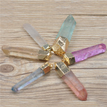 2016 Fashion sliver chain natural stone necklace wholesale