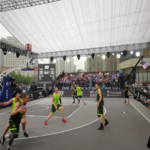 FIBA en FIBA ​​3x3 gecertificeerde indoor &amp; Oudoor basketbalvloeren