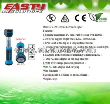 led rechargeable working light led flashlight