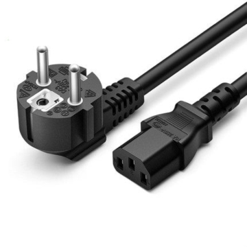 European Standard 3 Pin AC Power Cable