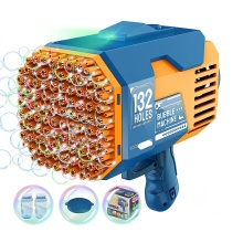 Upgraded Bubble Machine with Colorful Lights and Electric Launcher: Ideal Outdoor Toy for Kids - Bazooka Bubble Gun