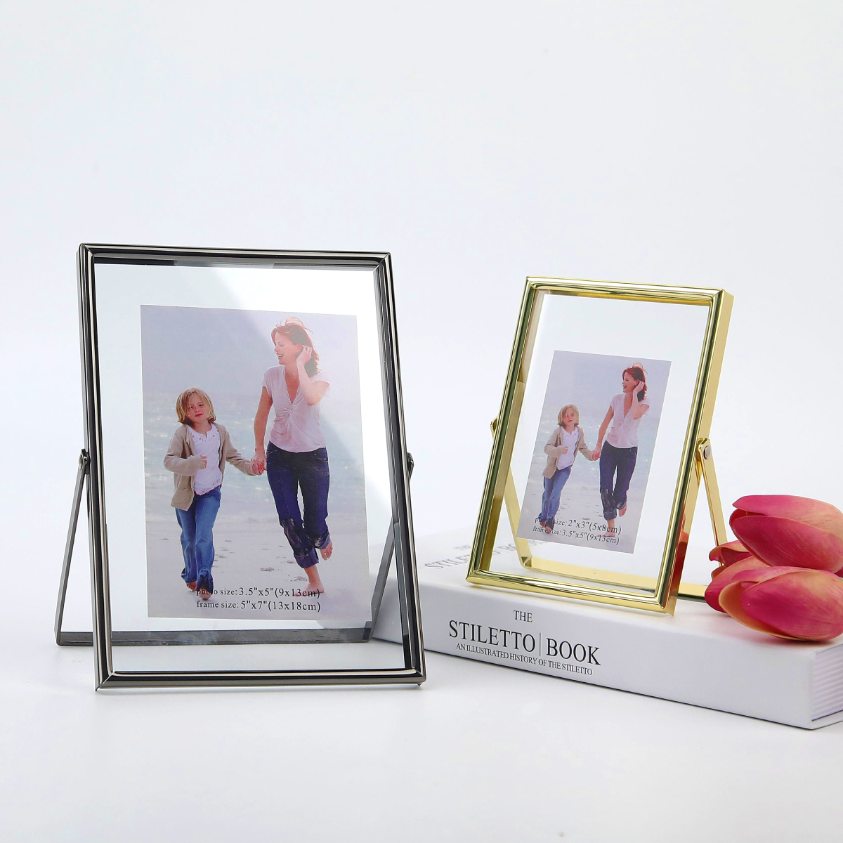 Nordic Metal Stereo Glass Photo Frame INS Creative Metal Desk Decorative Frame 6 7 Inches Picture Frame