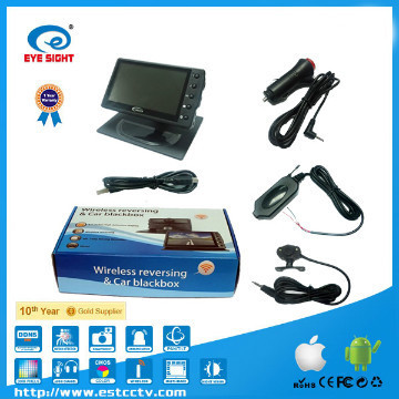 Car rear view dual camera driving dvr