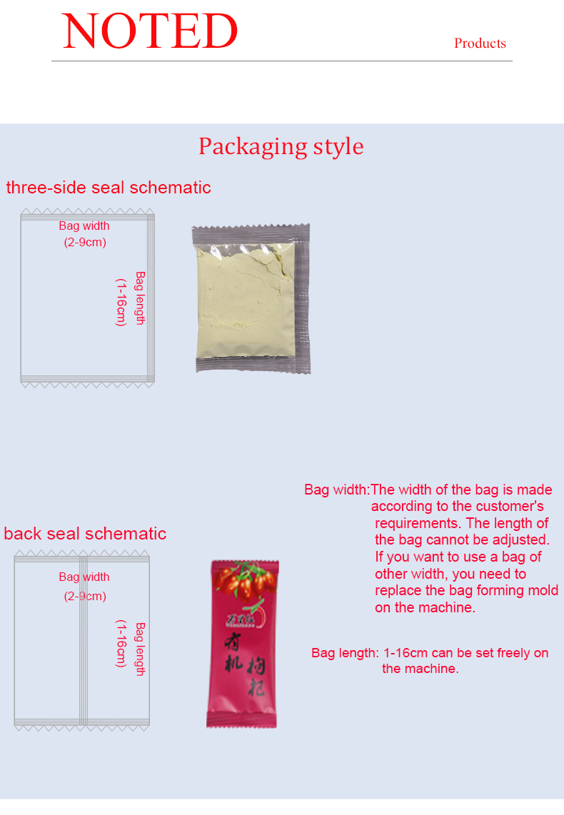 Milk green tea powder sachet pouch packing machine