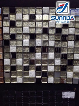 High quality mosaic tiles,mixed crakle porcelain tiles,and metal mosaic tiles