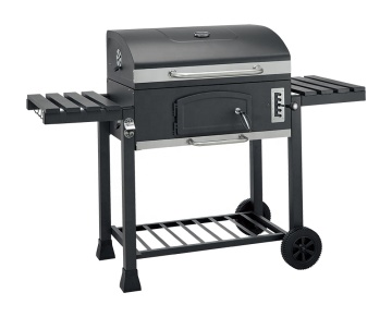 American Charcoal Grill XL: Adjustable Height Trolley Grill for Outdoor Use