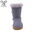 Bottes violettes en cuir pour dames d&#39;hiver