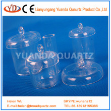 Clear quartz crucibles with lid or not