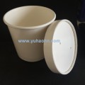 Plain Witte Soep Cup Met Papierlapje