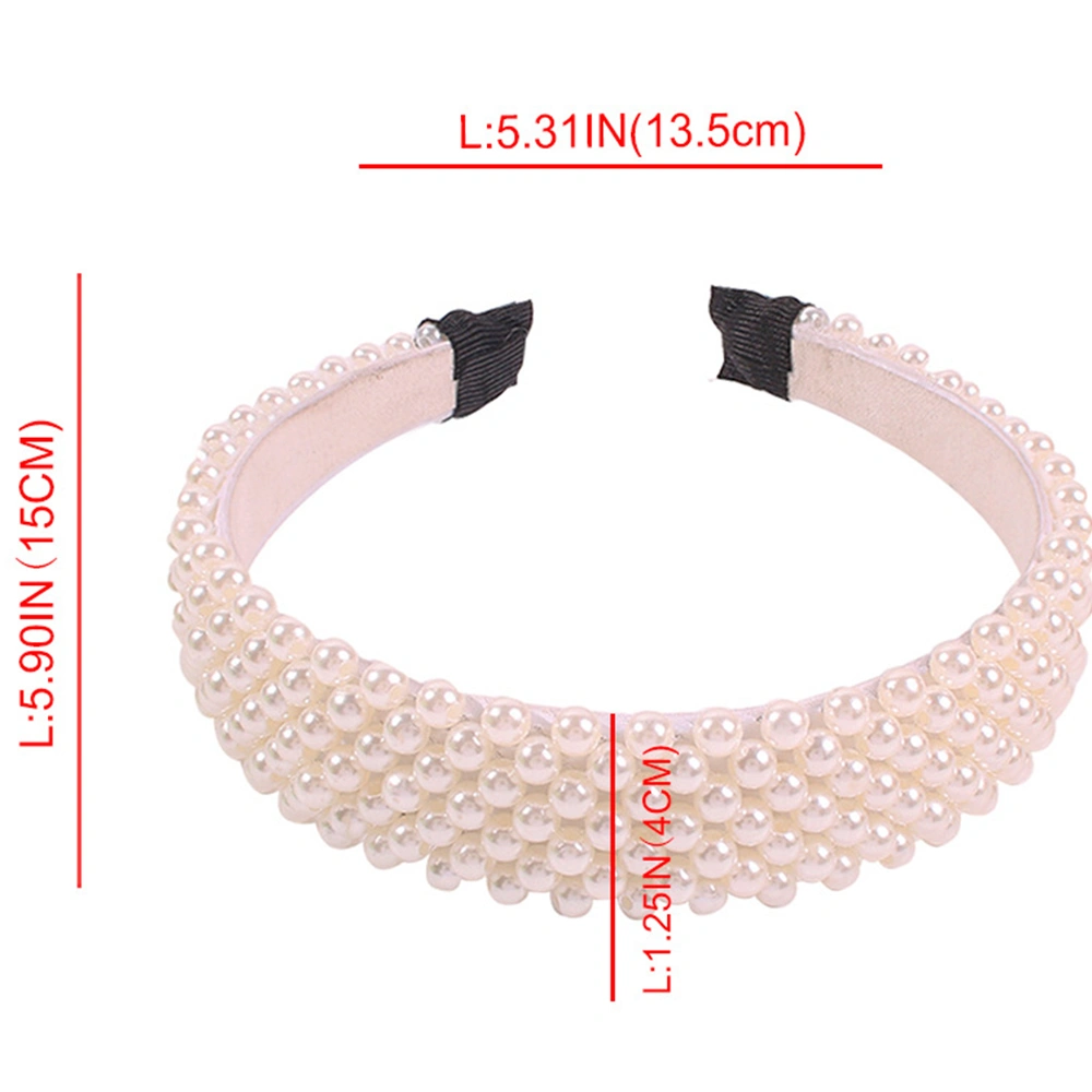 Superstarer Instagram Custom Women Fashion Korean Simple Hair Accessories Braided Pearl Hair Band and Girl Pearl Hairband