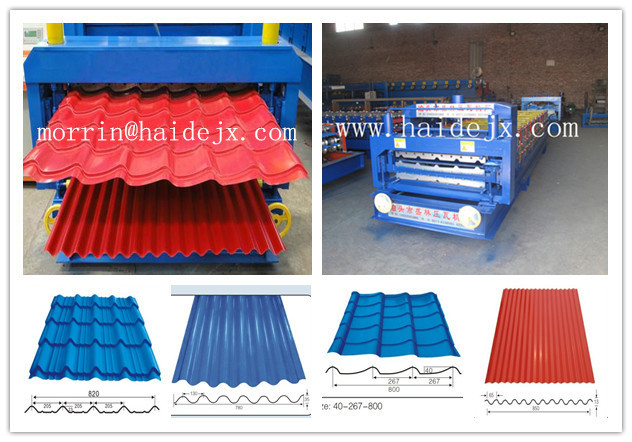 Automatic metal roofing sheet portable making glazed tile forming machine