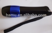 Black and blue aluminum flashlights