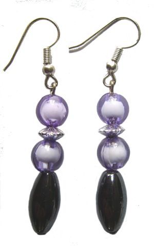 Hematite Earring with 925 silver hook