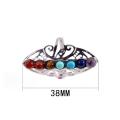 Natural 7 Chakra Gemstone Femmes Bijoux Bague