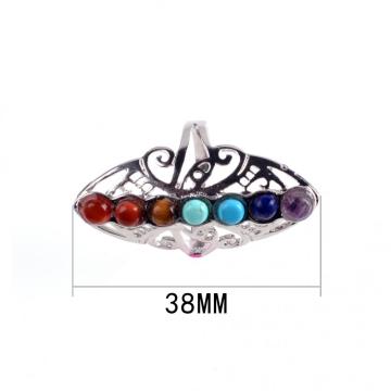 Natural 7 Chakra Gemstone Women Jewelry Ring