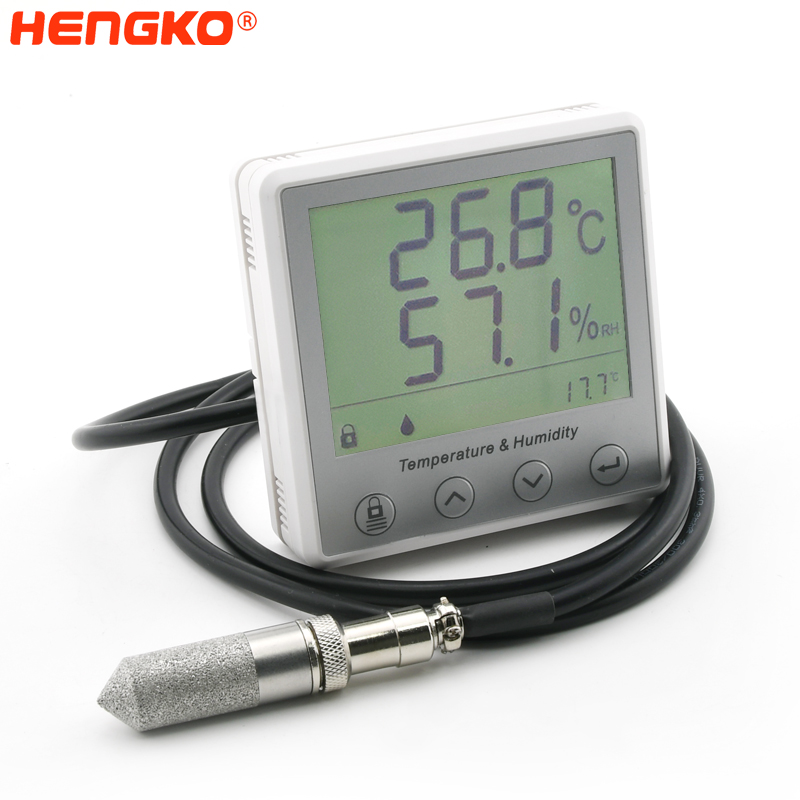 Multifunctional Gigital Soil Humidity Temperature Room Temperature And Humidity Sensor Sintered Stainless Steel Probe Housing