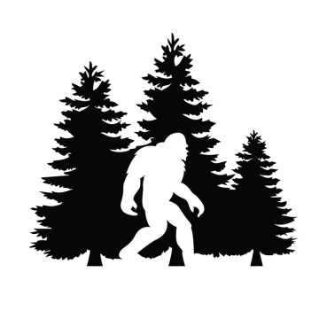 Bigfoot Trees Forest Decals for Vehicles and More