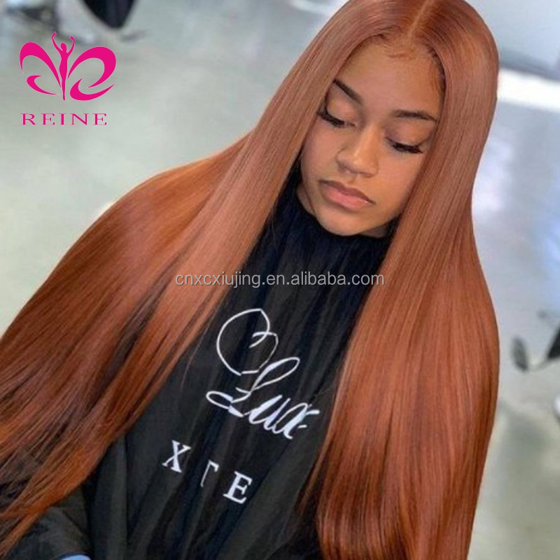 Reine  Brazilian Straight Human Hair Wig Pre-Plucked #30 Blonde 180 Density Lace Front Human Hair Wigs 13X4 Frontal Wig Remy