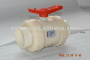 Double union PVDF plastic ball valve