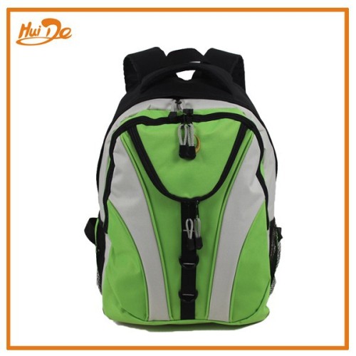 green polyester back packs for school