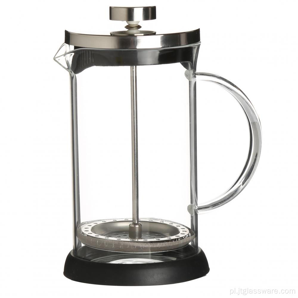 Odporna na ciepło szklana prasa do kawy o pojemności 600 ml
