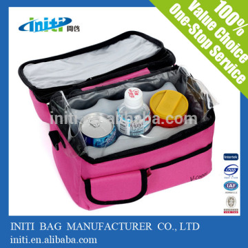 Wholesale 2015 insulating effect cooler bag/cooler bag with drink holder