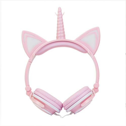 Unicorn Wired Headphone Girls Music Stereo Earphone