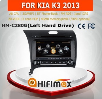 Hifimax Car DVD GPS for KIA K3 2013 car radio dvd gps navigation system with Bluetooth mp3 mp4 (Left Hand Drive)