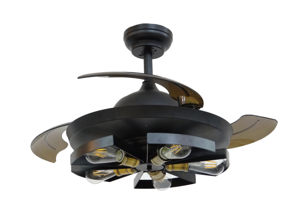 3 Blades Retractable Black Ceiling Fan Wy R 041