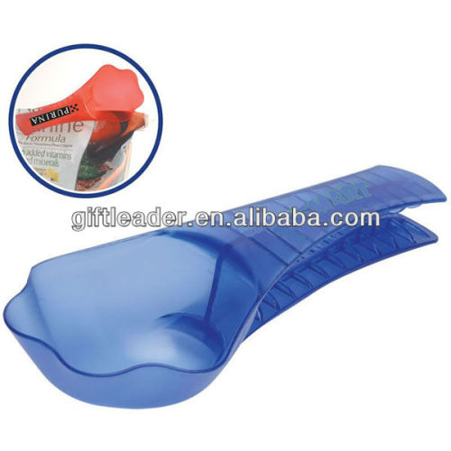 Plastic Pet Food Bag Closing Clip with Scoop