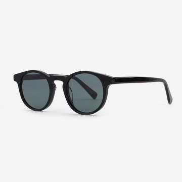 Round K-hole Acetate Men's Sunglasses