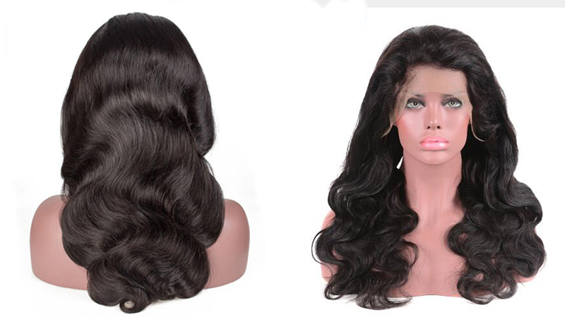 Remy Cuticle Aligned Hair Brazilian Human Hair Full Lace Front Wigs Natural Body Wave Wig.