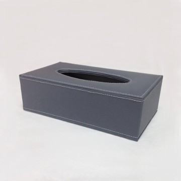 Grey Rectangle Shape Cardboard Tissue Case