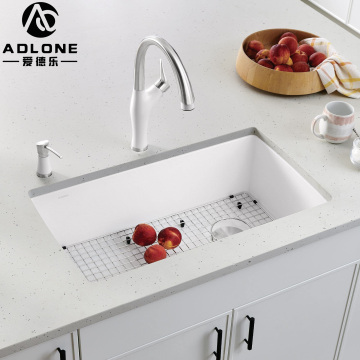 Modern Square Quartz Composite Granite Kitchen Sink