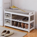 Footstool Wicker Basket Draws Storage Bench shoes rack