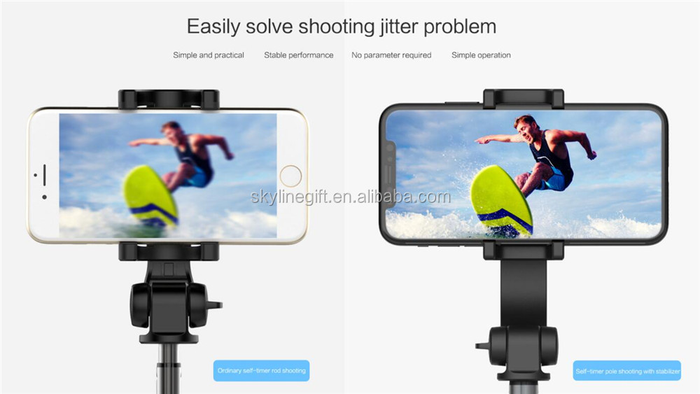 Multifunction Foldable gimbal Stabilizer remote control Stabilizer with tripod for smartphones