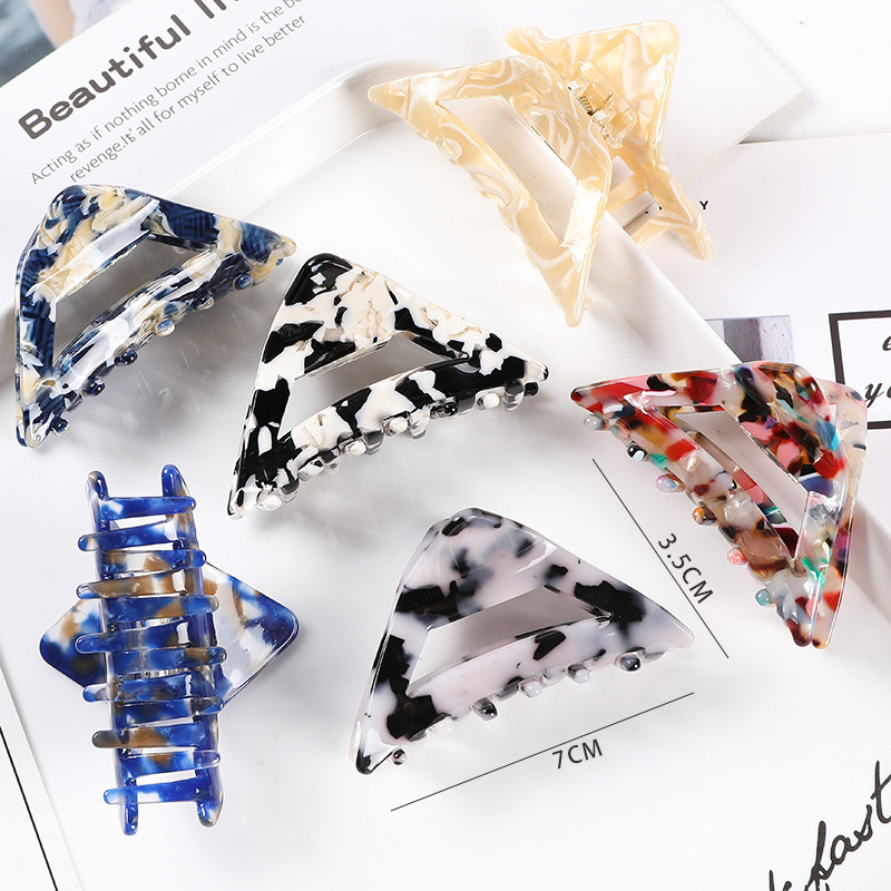 6.2cm square frosted claw clip hair acrylic acetate korean stylish hair clips for women claw